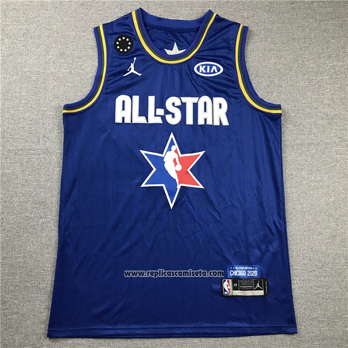 Camiseta All Star 2020 Los Angeles Lakers Lebron James #2 Azul